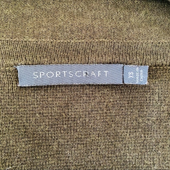 🌱 SPORTSCRAFT Sz XS (8-10) Wool-blend Cardigan - Picture 3 of 6